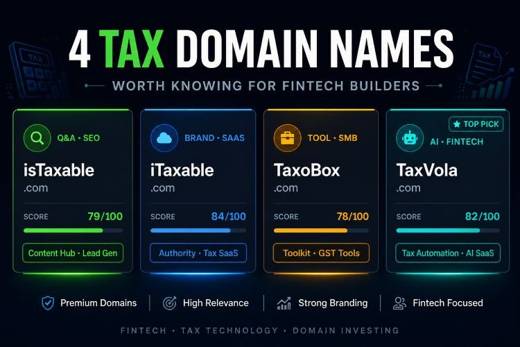 4 tax domain names for fintech