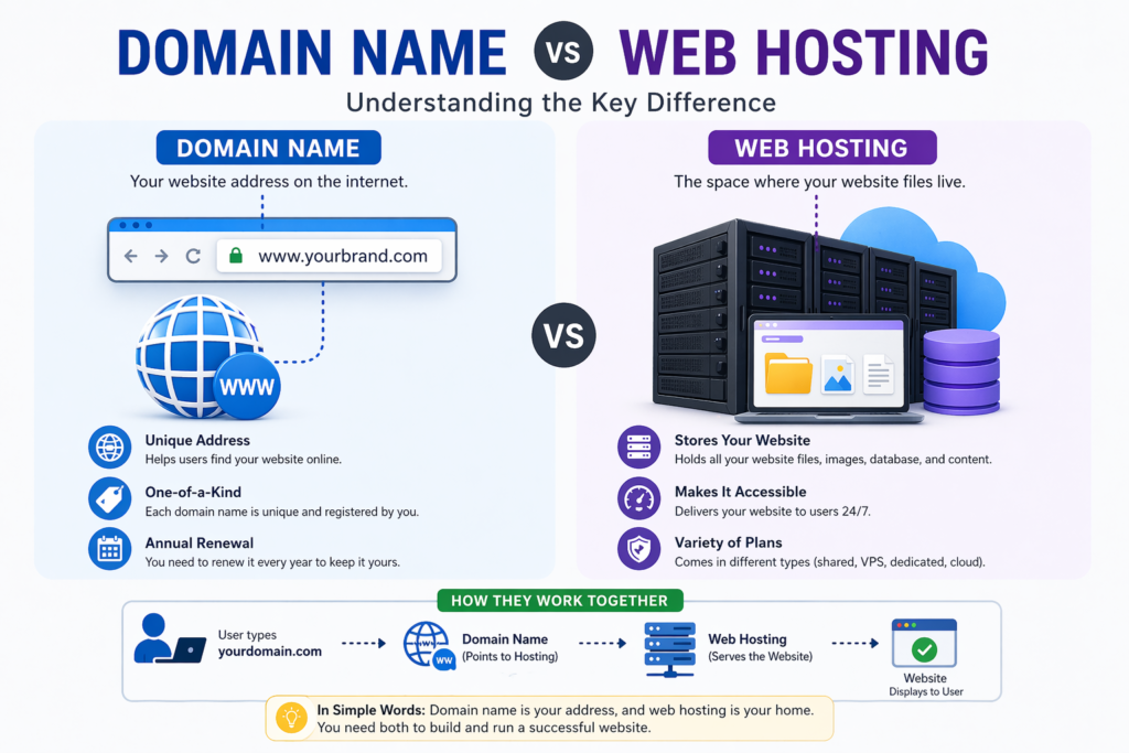 Domain name and web hosting Explained