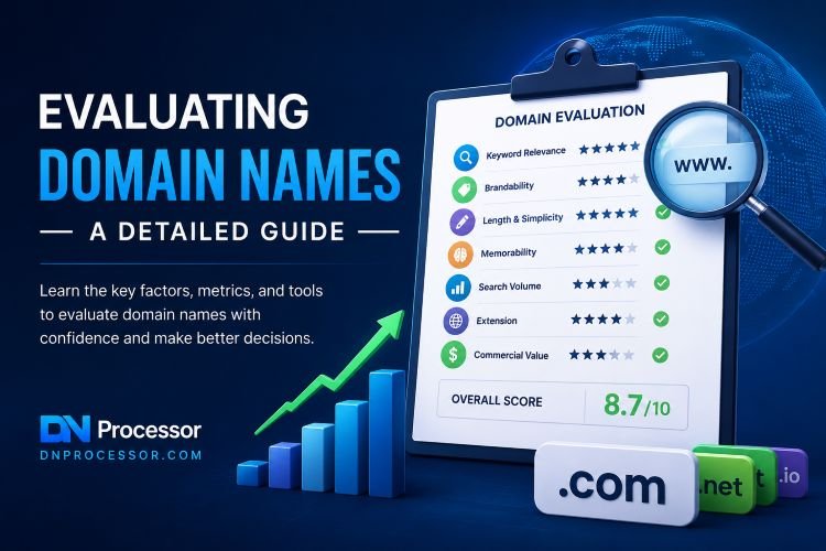 Evaluating domain names key factors